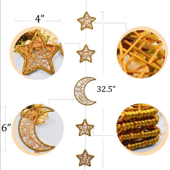 VSCO Moon Garland with Chain Boho - Picture 3 of 3